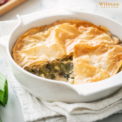 Wilmax Auflaufform mit Griffen, Weiß, 650 ml, 20.5 x 17 cm – WL‑997021