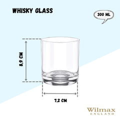 Wilmax Whiskygläser-Set, 6-teilig, 300 ml, WL-888023/6A