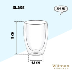 Wilmax doppelwandiges Glas, 300 ml, WL-888733/A