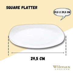 Wilmax Porzellanplatte, quadratisch, 29,5 x 29,5 cm, WL-991003/A