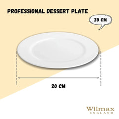 Wilmax Dessertteller Weiß 20 cm – Elegantes Design für Desserts – WL-991178/A