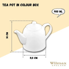 Wilmax Teekanne, 900 ml, Weiß – WL-994007/A