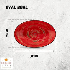 Wilmax Porzellan Schüssel oval 30 cm rot WL-669241/A