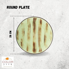 Wilmax Runde Teller Pistaziengrün 28 cm – Kratzfest & Stilvoll – WL-668116/A2