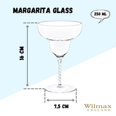 Wilmax Margarita Gläser 2er-Set 250 ml Kristallglas WL-888107/2C