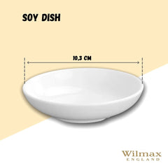 Wilmax Soy Dish, Porzellan, 10 cm, Weiß, WL‑996078/A