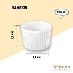 Wilmax Ramekin, 260 ml, Ofenfeste Porzellanform, WL-996121/A