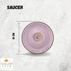 Wilmax Porzellan Untertasse, 15 cm, Spiral Lavender Kollektion, WL-669736/B