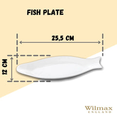 Wilmax Porzellan Fischplatte, 25,5 cm, WL-992007/A
