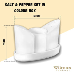 Wilmax Salz- & Pfefferstreuer Set – Weiß – Klassisches Design – WL-996117/1C