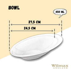 Wilmax Porzellanschale, oval, 27,5 x 18,5 cm, WL-992657/A