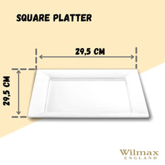 Wilmax quadratische Servierplatte 29,5 cm aus Porzellan WL-991224/A