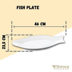 Wilmax England Fischplatte, 46 cm, Porzellan, WL-992009/A