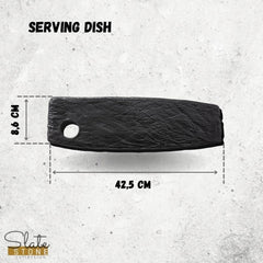 Wilmax - Servierplatte Schwarz - 42 x 13 cm - Kratzfest - WL-661133/A