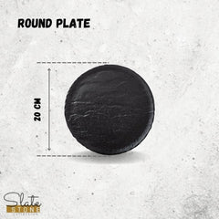 Wilmax Runde Platte SlateStone Porzellan Schwarz 20,5 cm WL-661124/A