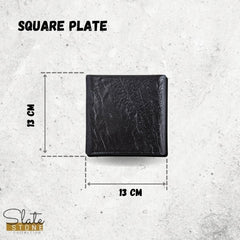 Wilmax Square Plate SlateStone Set – 6er Pack, Schwarz WL-661104/A6