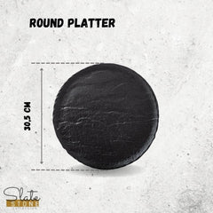 Wilmax Round Platter 30 cm Schwarz, WL-661128/A