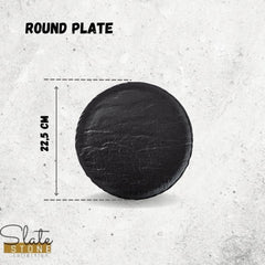 Wilmax SLEATSTONE Porzellanteller Schwarz Rund 23 cm WL-661125/A