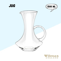 Wilmax Glaskaraffe 1500 ml aus Kristallglas WL-888358/1C