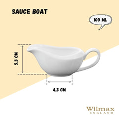 Wilmax Sauciere, 100 ml, Porzellan, WL-996014/A