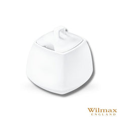 Wilmax Porzellan Zuckerdose mit Deckel, 340 ml, WL-995026/A