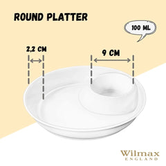 Wilmax - Runde Servierplatte - 25,5 cm - Weiß - WL-992658/A