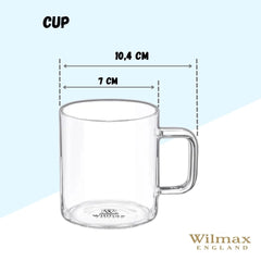 Wilmax Becher Set 6-teilig 250 ml, Borosilikatglas WL-888605/A6