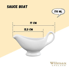 Wilmax Sauciere 170 ml – Elegantes Porzellan für Saucen & Dressings – WL-996013/A