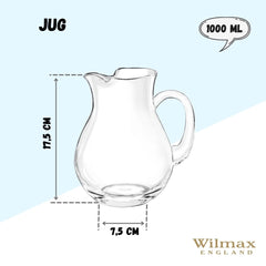Wilmax Kristall-Glaskrug 1000 ml, mit Geschenkbox, WL-888370/1C