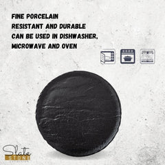 Wilmax Teller SlateStone Rund Schwarz 33 cm WL-661129/A