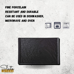 Wilmax Servierplatte SlateStone Porzellan Schwarz 38 x 24,5 cm WL-661111/A