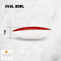 Wilmax Porzellan Schüssel oval 30 cm rot WL-669241/A