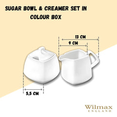 Wilmax Zucker- & Milch Set aus Porzellan, 2-teilig, in Geschenkbox WL-995028/2C