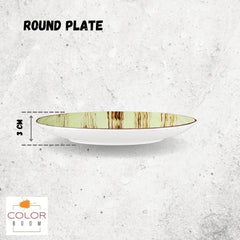 Wilmax Runde Teller Pistaziengrün 28 cm – Kratzfest & Stilvoll – WL-668116/A2