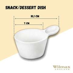 Wilmax Snack-/Dessertschale Weiß 10 x 7 cm – Porzellan – 100 ml – WL-996104/A