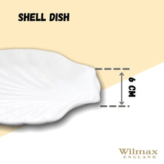 Wilmax Muschelschale, 13 cm, Porzellan, WL-992010/A