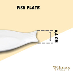 Wilmax Porzellan Fischplatte, 25,5 cm, WL-992007/A