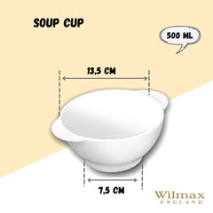 Wilmax Porzellan Suppentasse, 500 ml, WL-991263/A