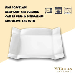 Wilmax Porzellan Dessertteller, 20 x 20 cm, Emily Kollektion, WL-991231/A