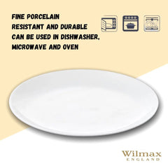 Wilmax Porzellanplatte, rund mit gerolltem Rand, 30,5 cm, WL-991024/A