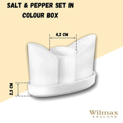 Wilmax Salz- & Pfefferstreuer Set – Weiß – Klassisches Design – WL-996117/1C