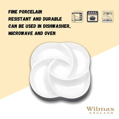 Wilmax Servierplatte 30 cm aus Porzellan, teilbar, spülmaschinenfest WL-992597/A