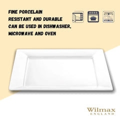 Wilmax quadratische Servierplatte 29,5 cm aus Porzellan WL-991224/A