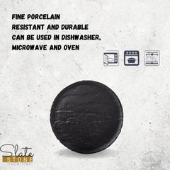 Wilmax SLEATSTONE Porzellanteller Schwarz Rund 23 cm WL-661125/A