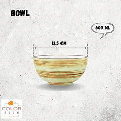 Wilmax Porzellan Schüssel, Spiral Kollektion, Pistazie, 600 ml – WL-669130/A