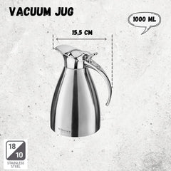 Wilmax Isolierkanne Edelstahl, 1000 ml, Doppelwandig – WL-511020115/A