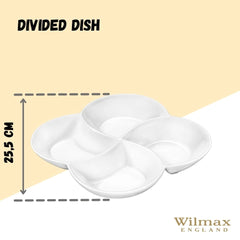 Wilmax geteilte Schale, quadratisch, 22 x 22 cm, WL-992649/A