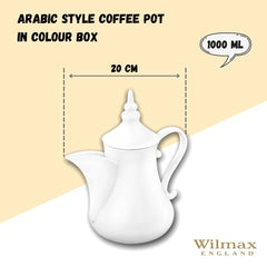 Wilmax Arabische Kaffeekanne 1000 ml Weiß Porzellan WL-994040/A