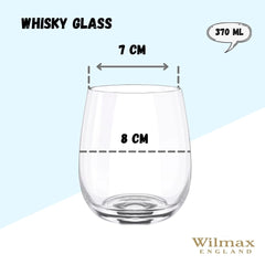 Wilmax Whiskygläser-Set, 6-teilig, 370 ml, WL-888021/6A
