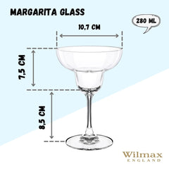 Wilmax Margarita-Gläser-Set, 6er Set, 280 ml, WL-888031/6A